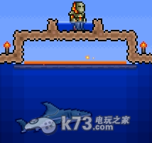 泰拉瑞亚terraria  无需潜水狩猎鲨鱼水母教程!!