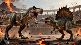 霸王龙VS棘龙：混合竞技场(T-Rex vs Spinosaurus: Hybrid Arena) v11 安卓下载免费 截图